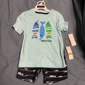 Boys blue nautica set